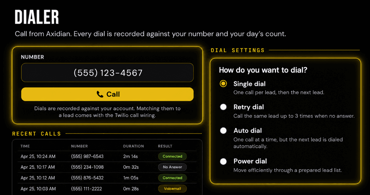 Axidian Dialer